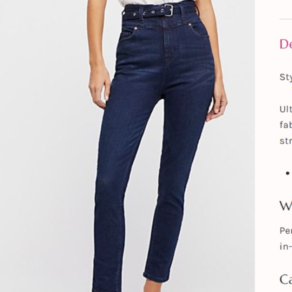 FREE PEOPLE “ waisted skinny” jean